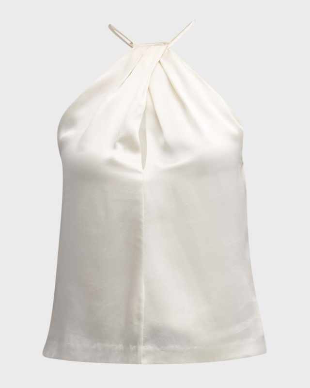 Edwige Halter Keyhole Silk Top